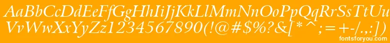 BitstreamArrusItalicBt Font – White Fonts on Orange Background