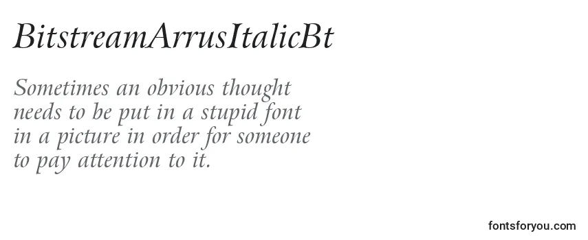 BitstreamArrusItalicBt-fontti