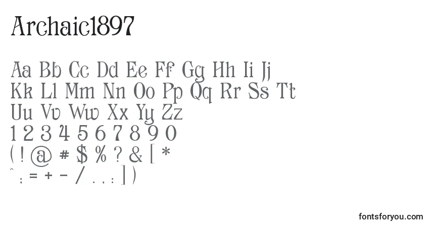 Police Archaic1897 (103268) - Alphabet, Chiffres, Caractères Spéciaux