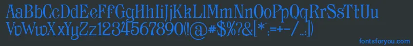 Archaic1897 Font – Blue Fonts on Black Background