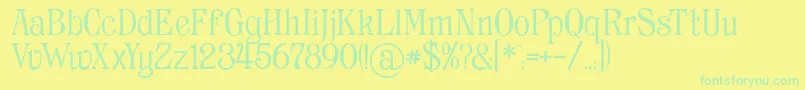 Archaic1897 Font – Green Fonts on Yellow Background