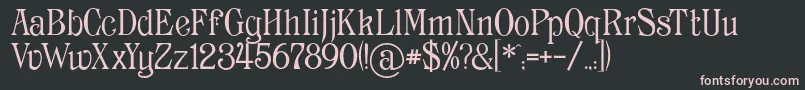 Archaic1897 Font – Pink Fonts on Black Background