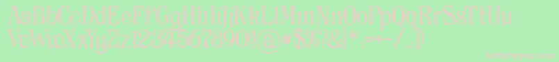 Archaic1897 Font – Pink Fonts on Green Background
