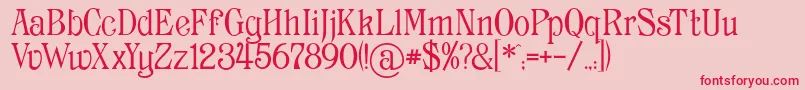 Archaic1897 Font – Red Fonts on Pink Background