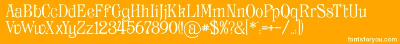 Archaic1897 Font – White Fonts on Orange Background