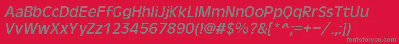 OliverItalic Font – Gray Fonts on Red Background