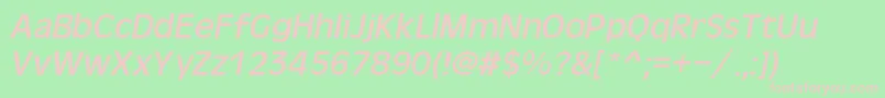 OliverItalic Font – Pink Fonts on Green Background