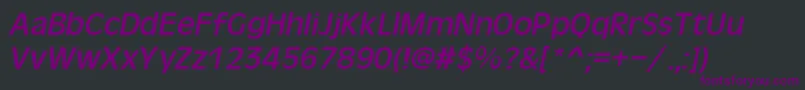 OliverItalic Font – Purple Fonts on Black Background