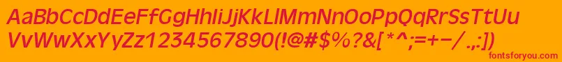 OliverItalic Font – Red Fonts on Orange Background