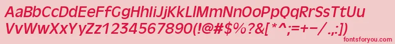 OliverItalic Font – Red Fonts on Pink Background