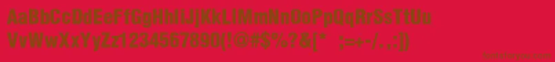 HelveticaCondensedBlackSe Font – Brown Fonts on Red Background
