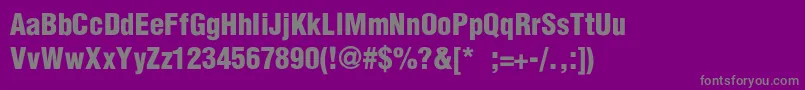 HelveticaCondensedBlackSe Font – Gray Fonts on Purple Background