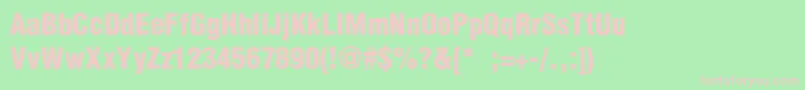 HelveticaCondensedBlackSe Font – Pink Fonts on Green Background