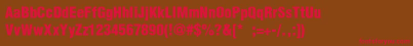 HelveticaCondensedBlackSe Font – Red Fonts on Brown Background
