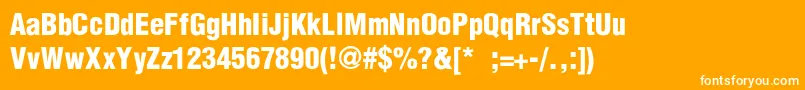 HelveticaCondensedBlackSe Font – White Fonts on Orange Background