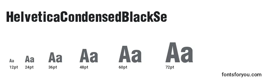 Размеры шрифта HelveticaCondensedBlackSe