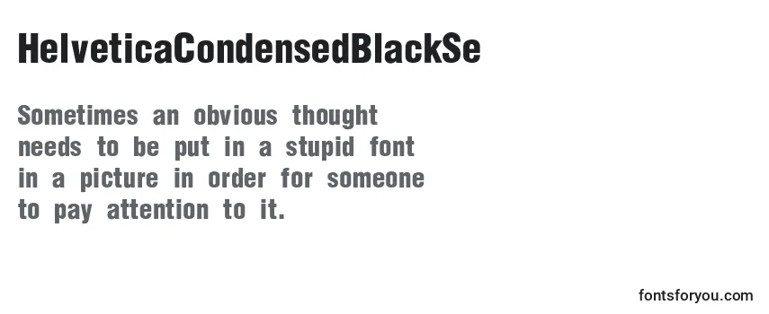 HelveticaCondensedBlackSe Font