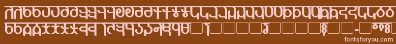 Шрифт QijomiBold – розовые шрифты на коричневом фоне