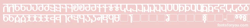 QijomiBold Font – White Fonts on Pink Background