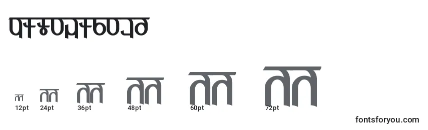 Размеры шрифта QijomiBold