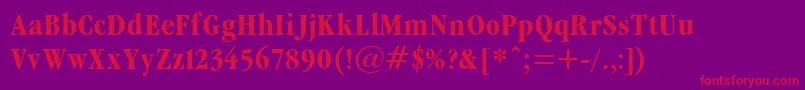 GaramondCondBold Font – Red Fonts on Purple Background