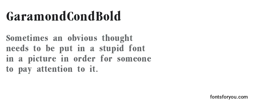 GaramondCondBold Font