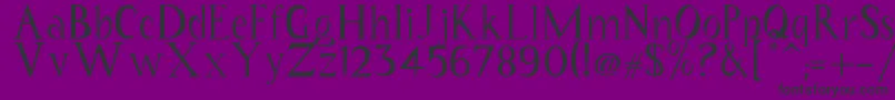 Czcionka Coriannis – czarne czcionki na fioletowym tle
