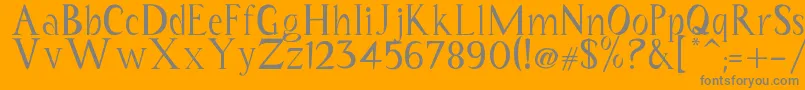 Coriannis Font – Gray Fonts on Orange Background