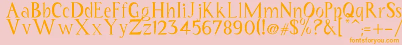 Coriannis Font – Orange Fonts on Pink Background