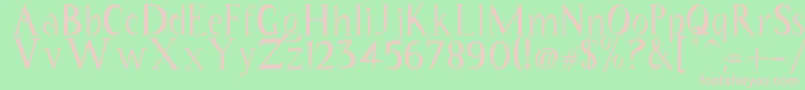 Coriannis Font – Pink Fonts on Green Background