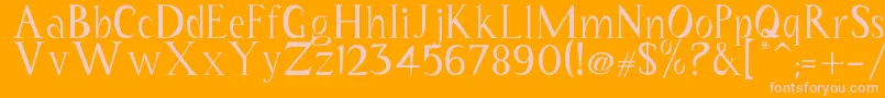 Coriannis Font – Pink Fonts on Orange Background
