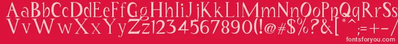 Coriannis Font – Pink Fonts on Red Background