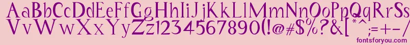 Coriannis Font – Purple Fonts on Pink Background