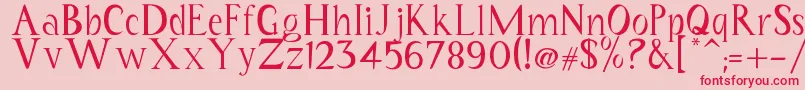 Coriannis Font – Red Fonts on Pink Background