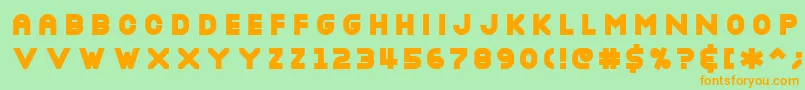 Nottkeblack Font – Orange Fonts on Green Background