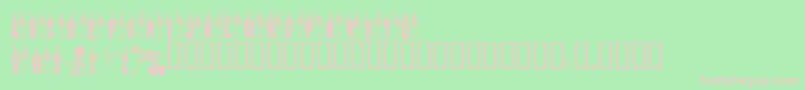 Dancingdead Font – Pink Fonts on Green Background