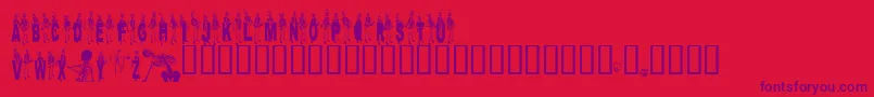 Dancingdead Font – Purple Fonts on Red Background