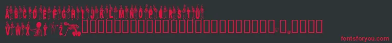 Dancingdead-fontti – punaiset fontit mustalla taustalla
