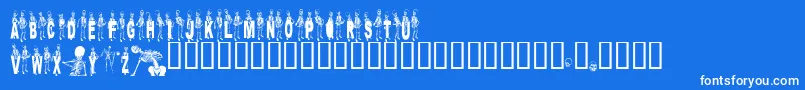Dancingdead Font – White Fonts on Blue Background