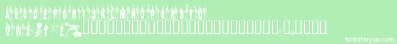 Dancingdead Font – White Fonts on Green Background