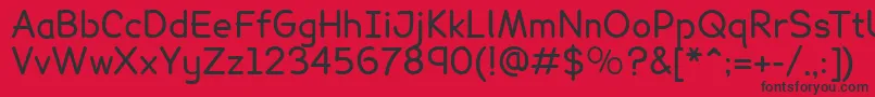 Шрифт Lexia – чёрные шрифты на красном фоне