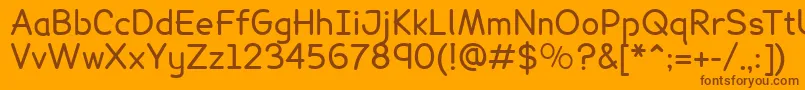 Lexia Font – Brown Fonts on Orange Background
