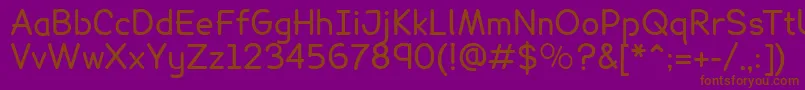 Lexia Font – Brown Fonts on Purple Background