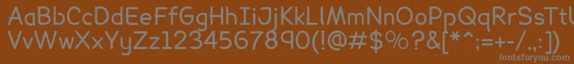 フォントLexia – 茶色の背景に灰色の文字