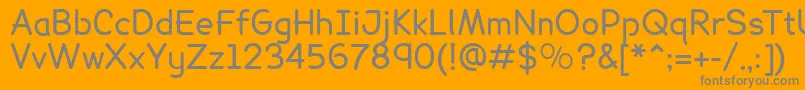Lexia Font – Gray Fonts on Orange Background