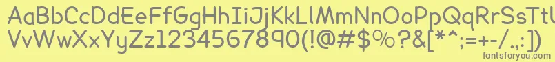 Lexia Font – Gray Fonts on Yellow Background