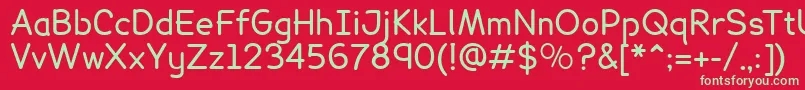 Lexia Font – Green Fonts on Red Background
