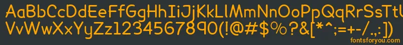 Lexia Font – Orange Fonts on Black Background