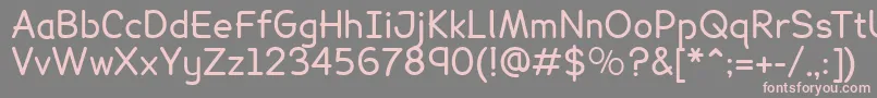 Lexia Font – Pink Fonts on Gray Background