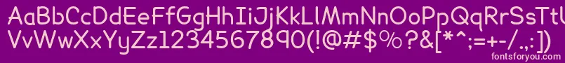 Lexia Font – Pink Fonts on Purple Background